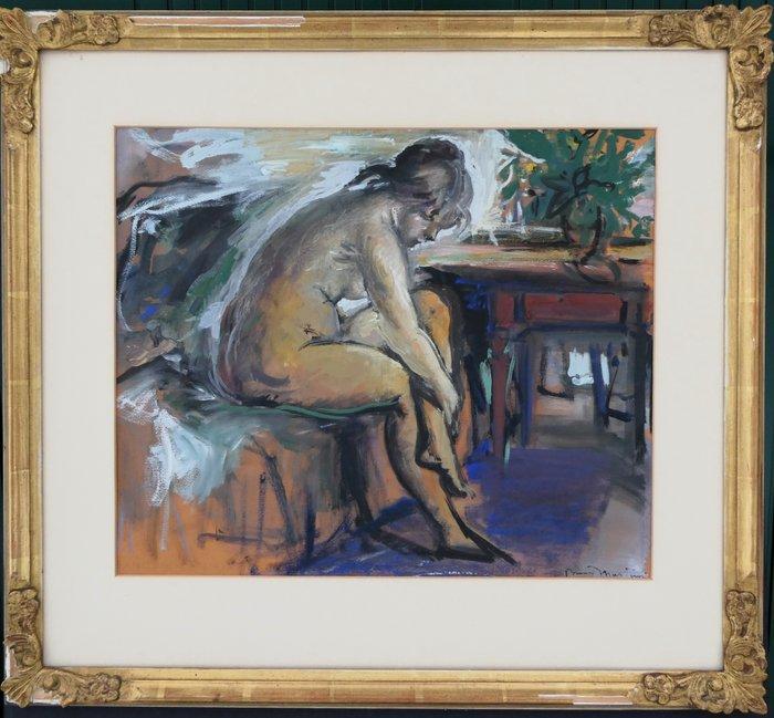 Bruno Martini (1911-1979) - Nu assis, Antiek en Kunst, Kunst | Schilderijen | Klassiek