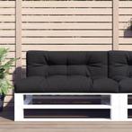vidaXL Palletkussens 2 st stof zwart, Huis en Inrichting, Woonaccessoires | Kussens, Verzenden, Nieuw