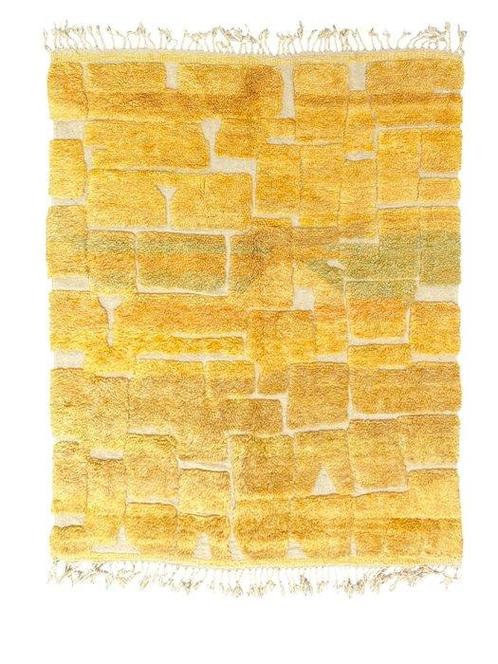 Golden Berber Mrirt Rug – Handwoven Moroccan Wool Carpet, -, Huis en Inrichting, Stoffering | Tapijten en Vloerkleden
