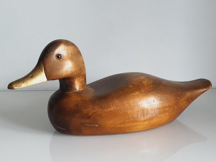 Drewniana kaczka i kaczor krzyówka, rkodzieo myliwskie,, Antiek en Kunst, Curiosa en Brocante