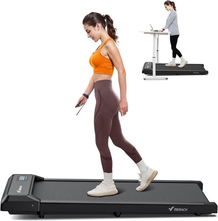 Loopband - Walking pad - Wandelband -1-6 km/u - Zwart - MERA, Sports & Fitness, Appareils de fitness, Envoi