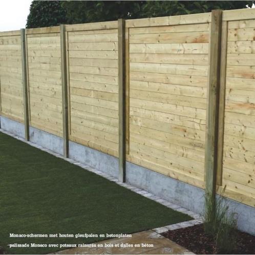 Tuinscherm in hout - monaco - b 180 x h 180, Tuin en Terras, Tuinschermen, Nieuw