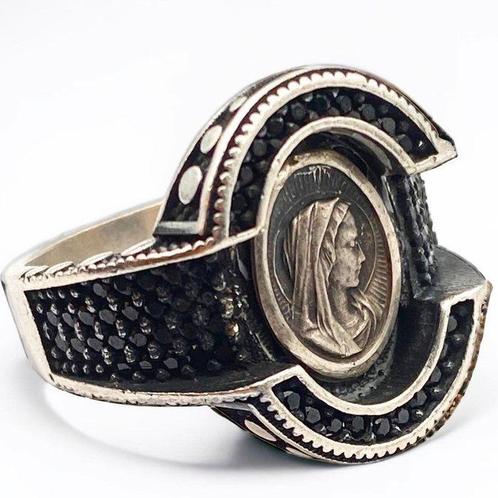 Saint Bernadette   Silver Ring | Handmade - 925 Argent -, Handtassen en Accessoires, Antieke sieraden