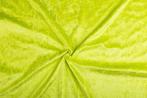Velours stof limoen, Hobby en Vrije tijd, 200 cm of meer, Nieuw, Groen, Polyester