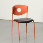 Ikea vergaderstoel, oranje / zwart, 4-poot onderstel