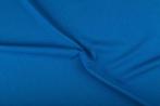 Texture waterblauw - Polyester stof 10m op rol - Actieprijs!, 200 cm of meer, Nieuw, Blauw, Polyester
