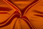 Glanzende stof oranjerood - Polyester stof 15m op rol, Ophalen of Verzenden