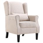 vidaXL Fauteuil stof beige, Verzenden, Nieuw