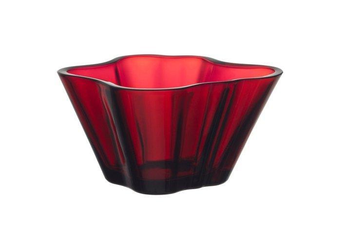 Iittala - Alvar Aalto - Vaas - Schaal cranberry - Glas, Antiek en Kunst, Antiek | Meubels | Stoelen en Sofa's