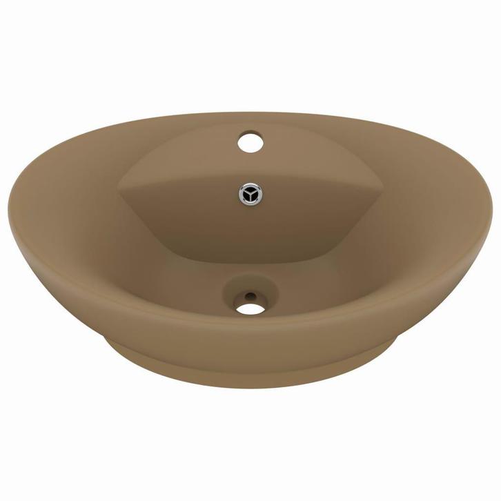 Ovale Wastafel Keramiek | Tweede kansje | Design koopje, Huis en Inrichting, Badkamer | Badkamermeubels, 25 tot 50 cm, Nieuw, Wasbak of Wastafel