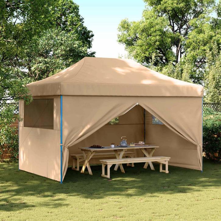 vidaXL Partytent Beige 292 x 440 x 315 cm Oxford Stof, Tuin en Terras, Partytenten, Nieuw, Verzenden