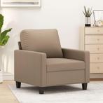 vidaXL Fauteuil 60 cm kunstleer cappuccinokleurig, Huis en Inrichting, Zetels | Zetels, Verzenden, Nieuw