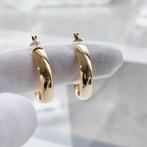Oorbellen - 14 karaat Geel goud - Huggie koepelvormige buis
