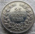 Nederland. Wilhelmina (1890-1948). 25 Cent 1901 b  (Zonder
