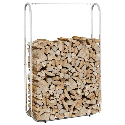 vidaXL Haardhoutrek 100x25x150 cm gegalvaniseerd staal, Tuin en Terras, Brandhout, Verzenden
