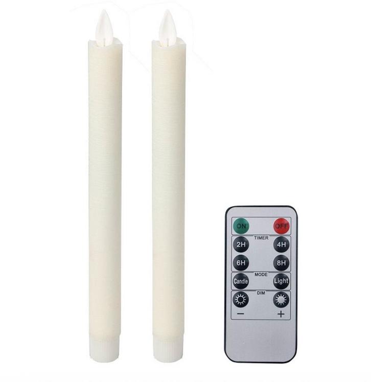 2dekans | LED kaarsen met bewegende vlam 6x - Ivoor -, Audio, Tv en Foto, Afstandsbedieningen, Ophalen of Verzenden
