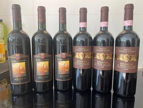 2007 x3 Banfi & 2006 x3 Silvio Nardi - Brunello di, Verzamelen, Wijnen