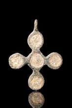 Viking periode Bronzen geëmailleerd kruis  (Zonder, Antiquités & Art