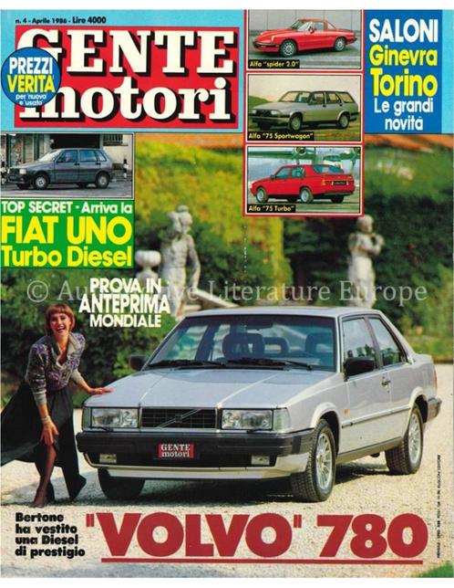 1986 GENTE MOTORI MAGAZINE 04 ITALIAANS, Boeken, Auto's | Folders en Tijdschriften