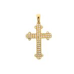 18 Krt. Gouden hanger van een kruis met diamant | 0,31 ct., Bijoux, Sacs & Beauté, Bracelets à breloques, Ophalen of Verzenden