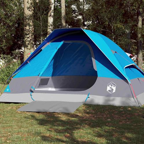 vidaXL Koepeltent 4-persoons waterdicht blauw, Caravans en Kamperen, Tenten, Nieuw, Verzenden