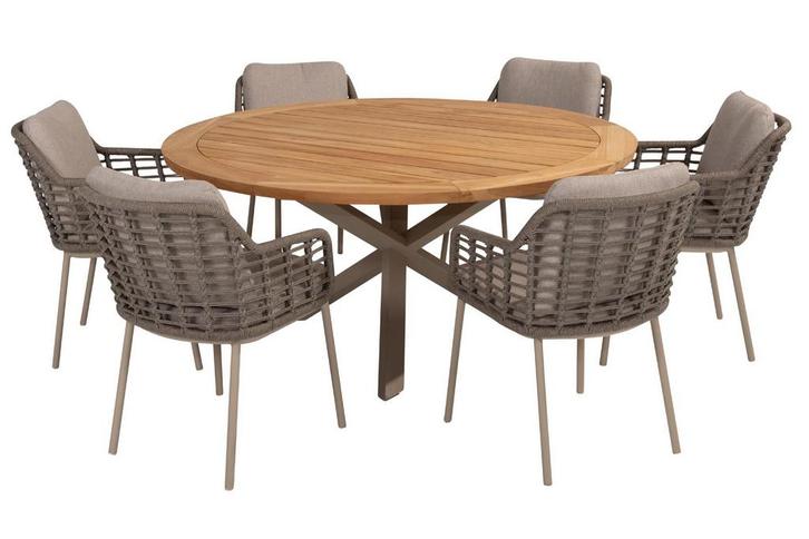 Taste by 4 Seasons Puglia  tuinset latte met Prado tuintafel, Tuin en Terras, Tuinsets en Loungesets