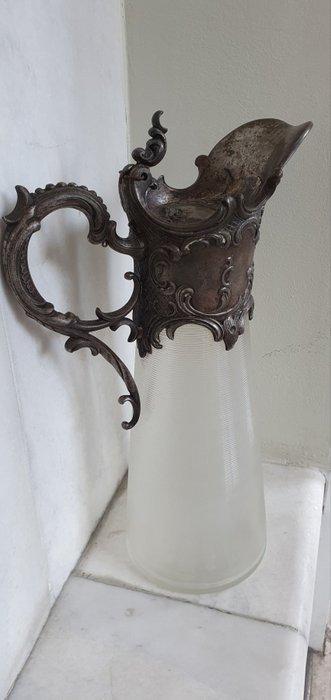 Karaf - Glas, Verzilverd, Antiquités & Art, Art | Objets design