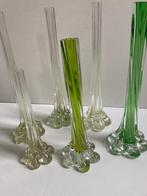 Vase à fleur unique - Verre - Six vases soliflores.