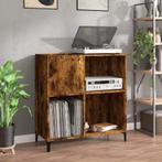 vidaXL Platenkast 84,5x38x89 cm bewerkt hout gerookt, Huis en Inrichting, Kasten | Overige, Verzenden, Nieuw