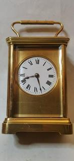 Rijtuigklok - Messing - Brons - Glas - 1900-1910, Antiquités & Art, Antiquités | Horloges
