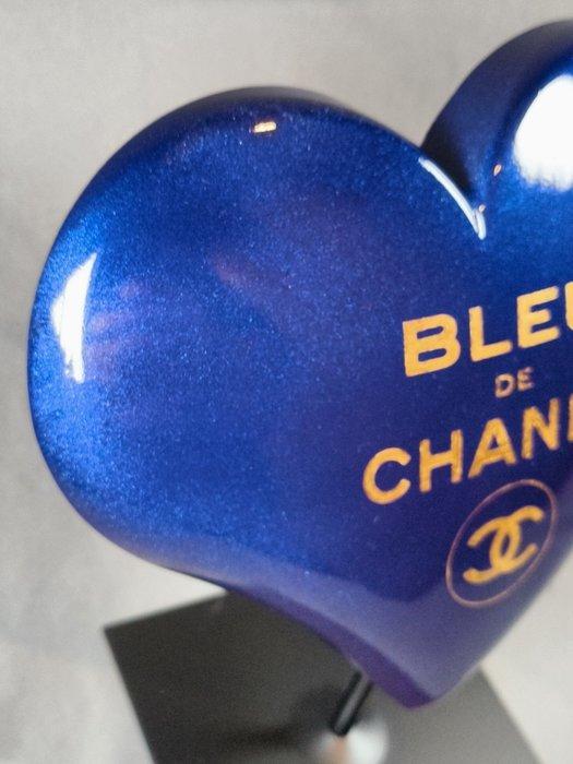 XTC Artist - Coeur bleu de chanel gold 24k glossy, Antiek en Kunst, Kunst | Designobjecten