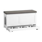 Tweedekans | SoBuy FSR136-W Kattenhuis, Katten Bench,, Dieren en Toebehoren, Ophalen of Verzenden, Nieuw