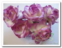 Mulberry roos Purple 2 tone 5 cm./PAK Mulberry roos P, Maison & Meubles, Accessoires pour la Maison | Plantes & Fleurs artificielles