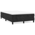 vidaXL Boxspring met matras fluweel zwart 120x190 cm, Huis en Inrichting, Slaapkamer | Bedden, Verzenden, Nieuw