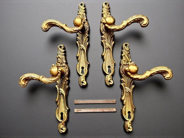 Rococo stijl Deurklink (2) - 1930-1940 - Massief messing -, Antiek en Kunst, Curiosa en Brocante
