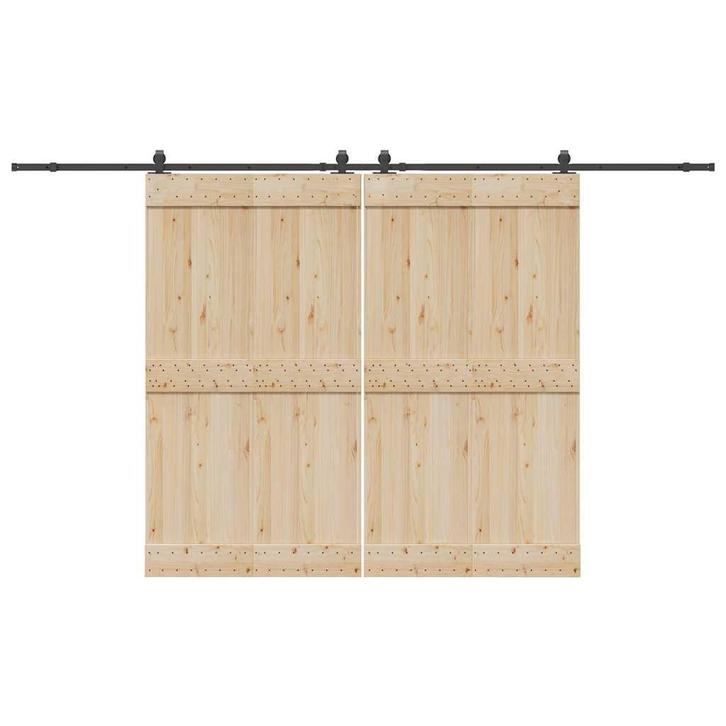 vidaXL Doos met onderdelen voor schuifdeur 366 cm staal, Doe-het-zelf en Bouw, Hang- en Sluitwerk, Nieuw, Verzenden