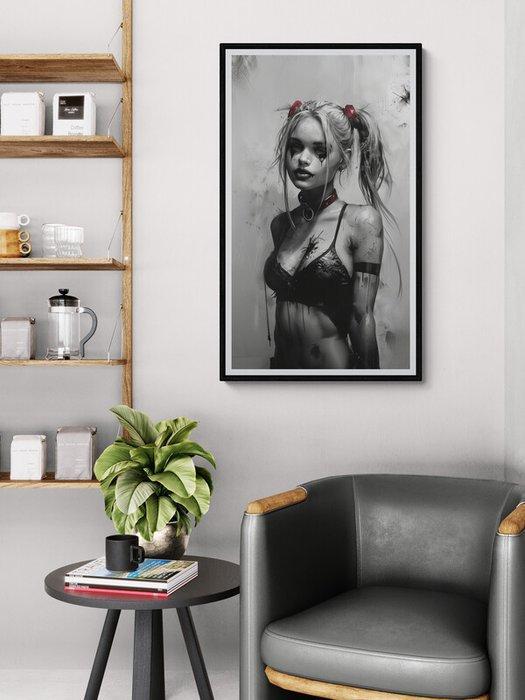 Giuliart2025 - B&W Harley Quinn Black from Batman Arkham, Games en Spelcomputers, Spelcomputers | Overige Accessoires