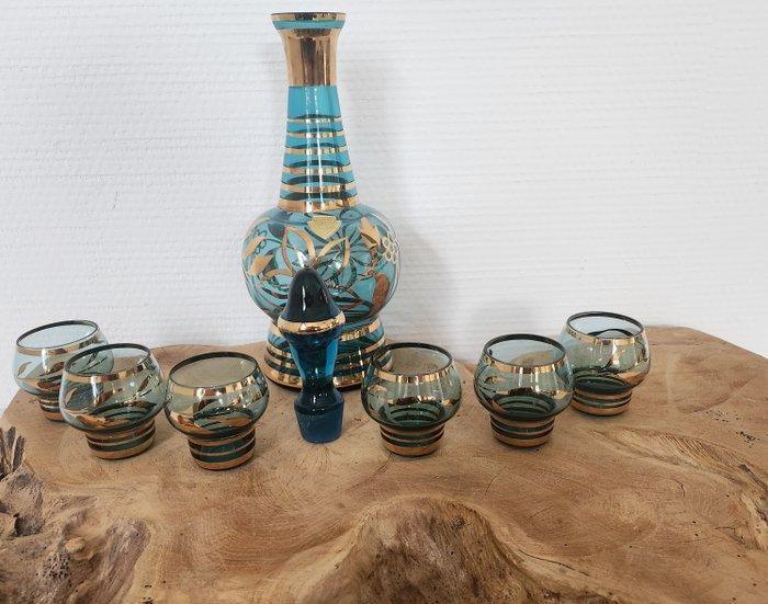 VERITABLE BOHEME - Drankservies (7) - Goud, Kristal -, Antiek en Kunst, Antiek | Meubels | Tafels