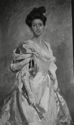 Carlo Borri (1952) - Dama con ventaglio - XL format, Antiek en Kunst