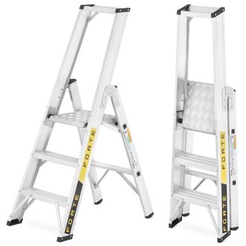 Ladder - huishoudtrap - 3 treden - aluminium - 47,5x75x12..., Ophalen of Verzenden