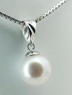 Zonder Minimumprijs - Hanger - 18 karaat Witgoud Parel -, Handtassen en Accessoires, Antieke sieraden