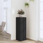 vidaXL Plantenstandaard 33x33x100 cm bewerkt hout zwart, Tuin en Terras, Verzenden, Nieuw