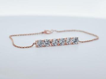 Zonder Minimumprijs - Armband - 14 karaat Roségoud - 2.13ct. beschikbaar voor biedingen