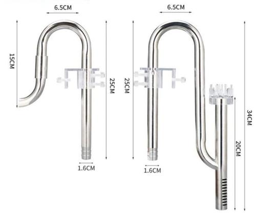 Osaka stainless steel buitenfilter aansluitset 16mm met skim, Dieren en Toebehoren, Vissen | Aquaria en Toebehoren, Filter of Co2