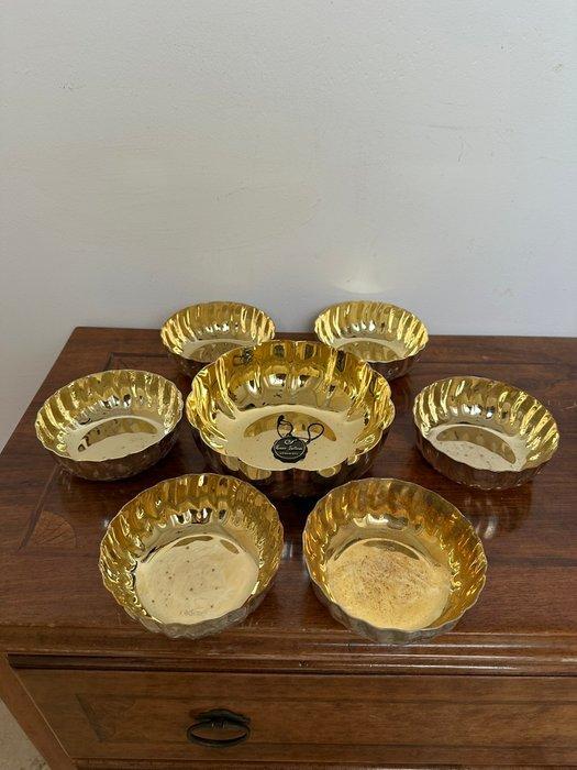 Euro Silver - Set kommen (7) - Verzilverd, Metaal, Verguld -, Antiek en Kunst, Antiek | Meubels | Tafels