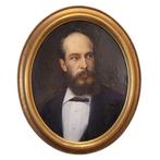 École française (XIX) - Retrato masculino, Antiek en Kunst