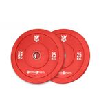 Halterschijf 25kg Rood Rubber | Nieuw | Scherpe Prijs, Sport en Fitness, Fitnessapparatuur, Ophalen of Verzenden, Nieuw, Benen