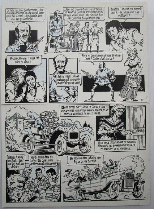 Willy Vandersteen - 1 Original page - Robert en Bertrand -, Boeken, Stripverhalen