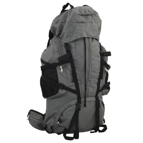 vidaXL Wandelrugzak 60 L oxford stof grijs, Handtassen en Accessoires, Tassen | Rugtassen, Nieuw, Verzenden