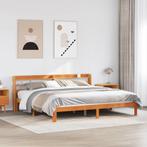 vidaXL Cadre de lit sans matelas cire marron 180x200cm, Verzenden, Neuf